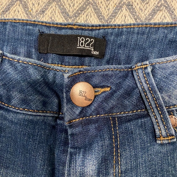 1822 Denim Frayed Ankle Skinny Jeans Size 4 - Picture 2 of 7